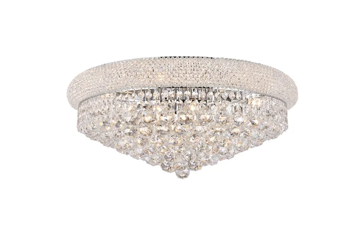 12 Light Flush Mount from the Primo Collection in Chrome Finish by Elegant Lighting