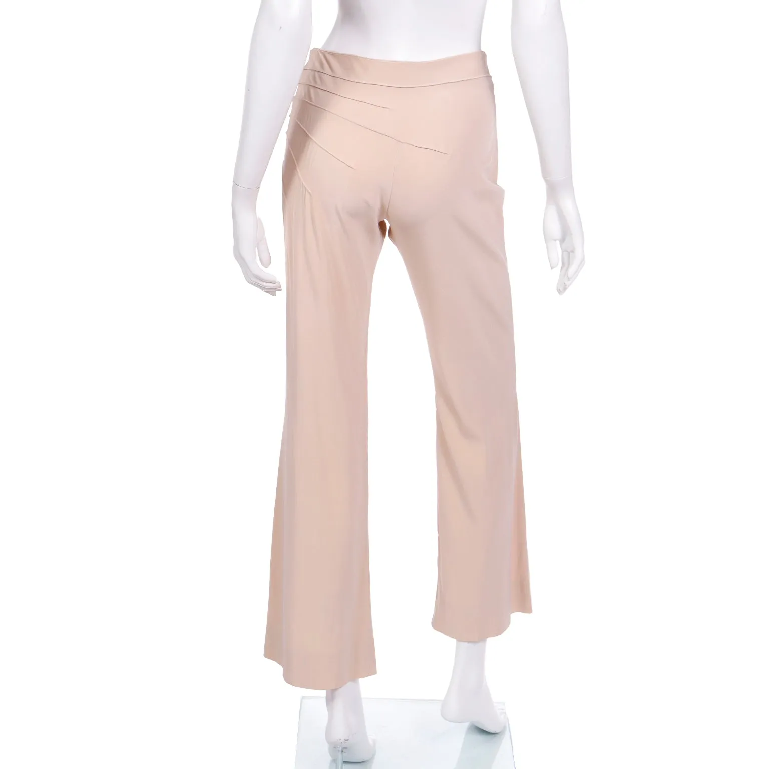 2000s Chloe Vintage Dune Sand Flared Trousers