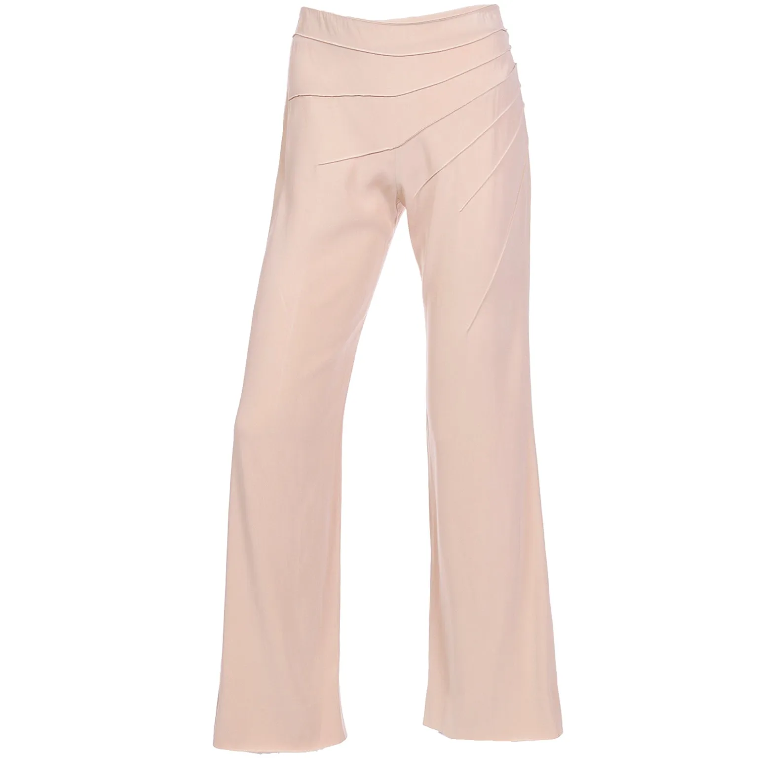 2000s Chloe Vintage Dune Sand Flared Trousers