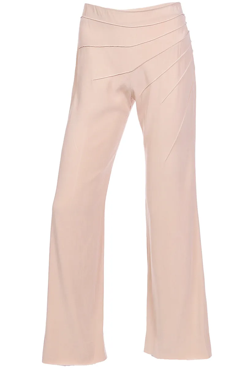 2000s Chloe Vintage Dune Sand Flared Trousers