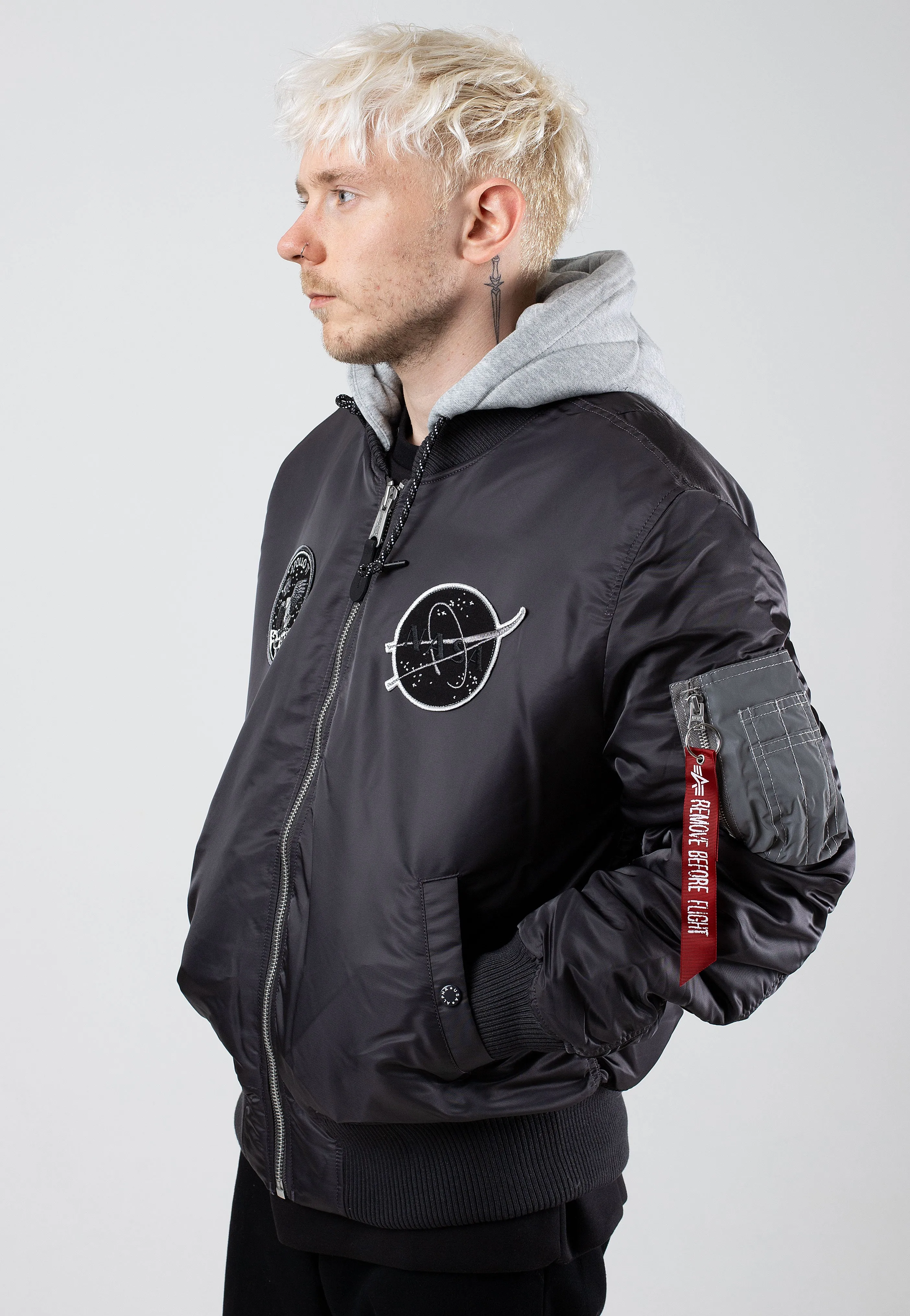 Alpha Industries - MA 1 VF Hood Dark Side Vintage Grey - Jacket