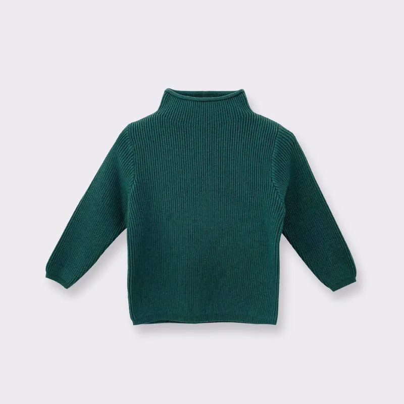 Baby Boy And Girl Solid Color Half Turtleneck Pullover Sweater by MyKids-USA™