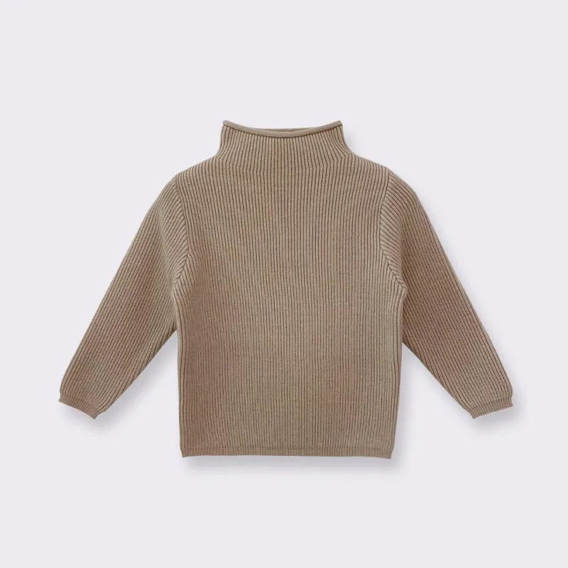 Baby Boy And Girl Solid Color Half Turtleneck Pullover Sweater by MyKids-USA™