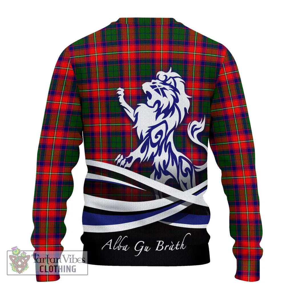 Belshes Tartan Ugly Sweater with Alba Gu Brath Regal Lion Emblem