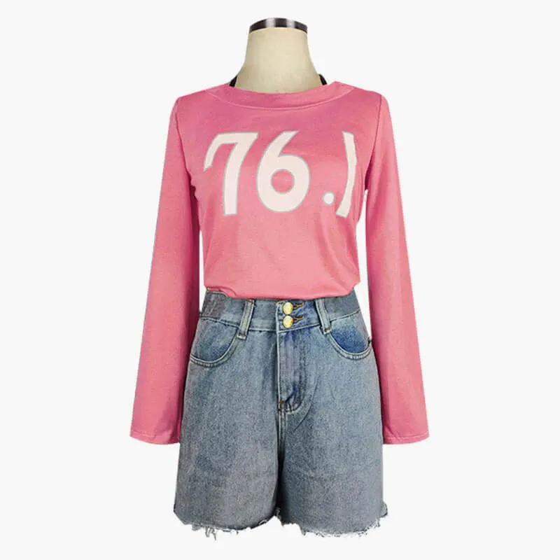 benpaolv Power 76.1 Pink Sweatshirt and Shorts Cosplay Set Chainsaw Man