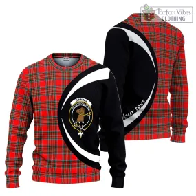 Binning Tartan Ugly Sweater with Family Crest Circle Style