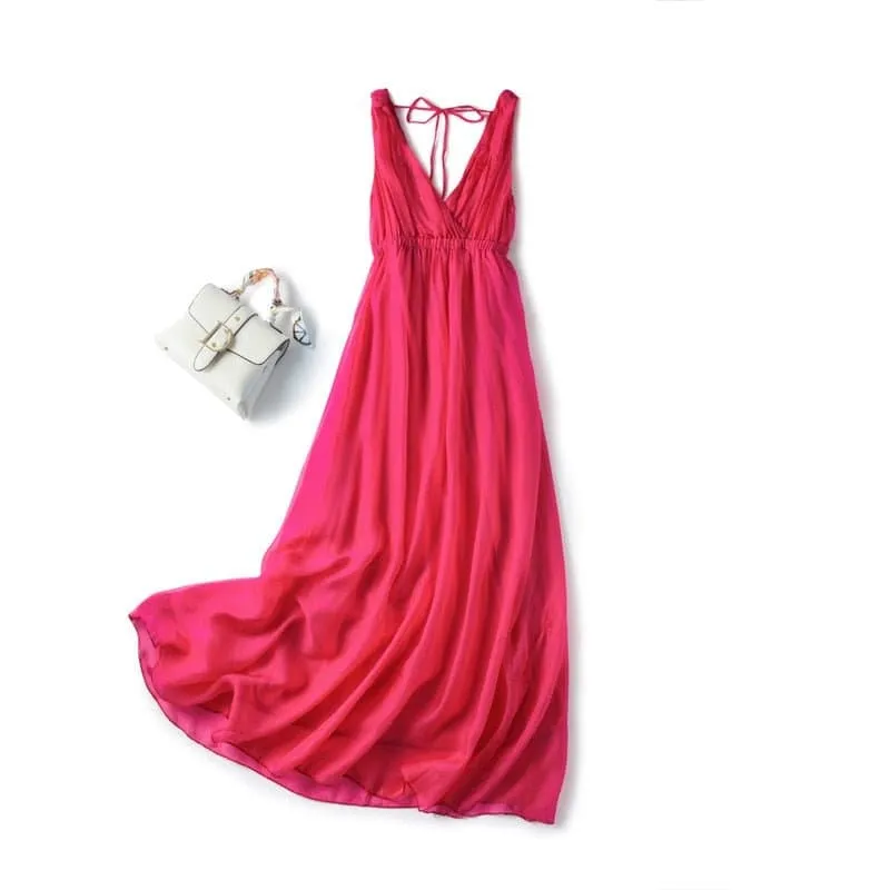 Boho Silk Beach Dress