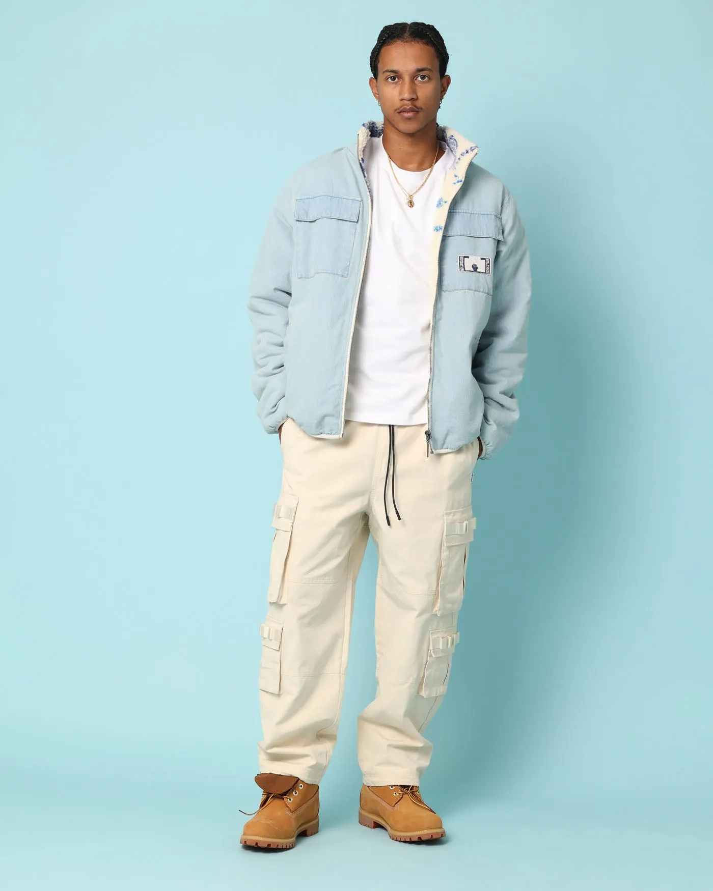 Carré Fragment Reversible Jacket Light Blue Denim