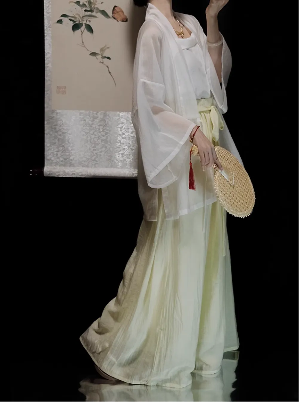 Cha Dao 茶道 Tea Ceremony Modernized Song Dynasty Helingshan Top & Songku Pants Set