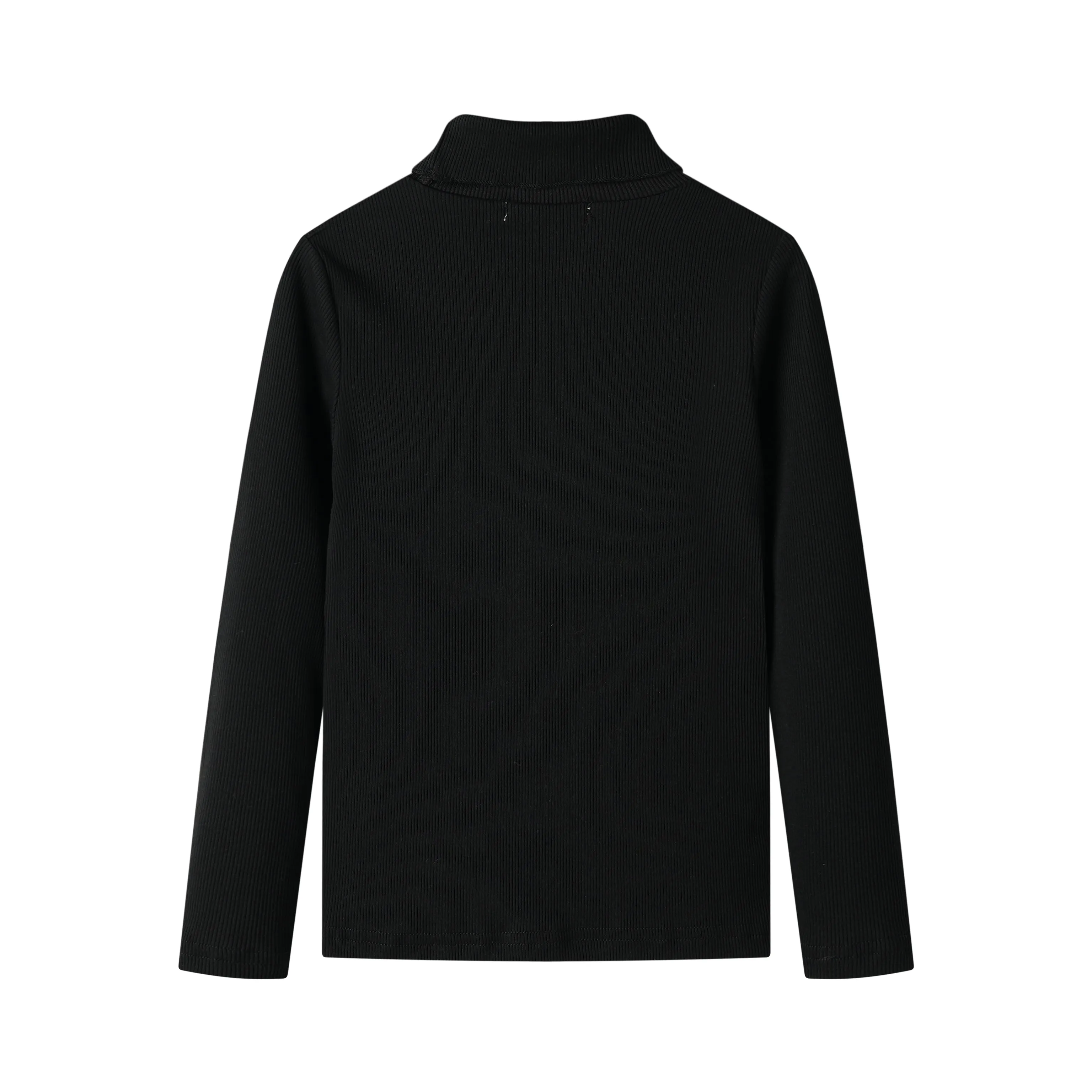 CLASSIC RIBBED TURTLENECK-BLACK