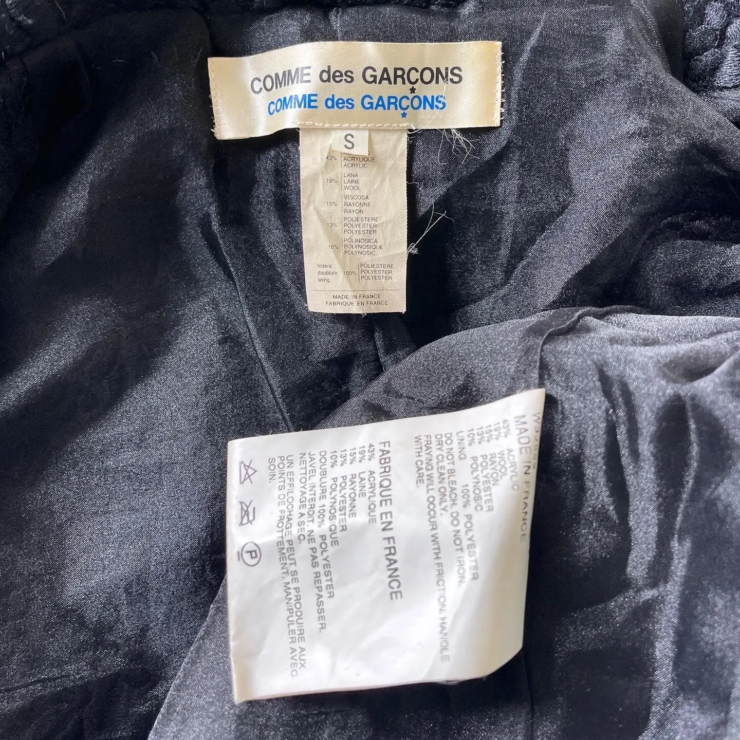 COMME DES GARCONS Black Lace Jacket