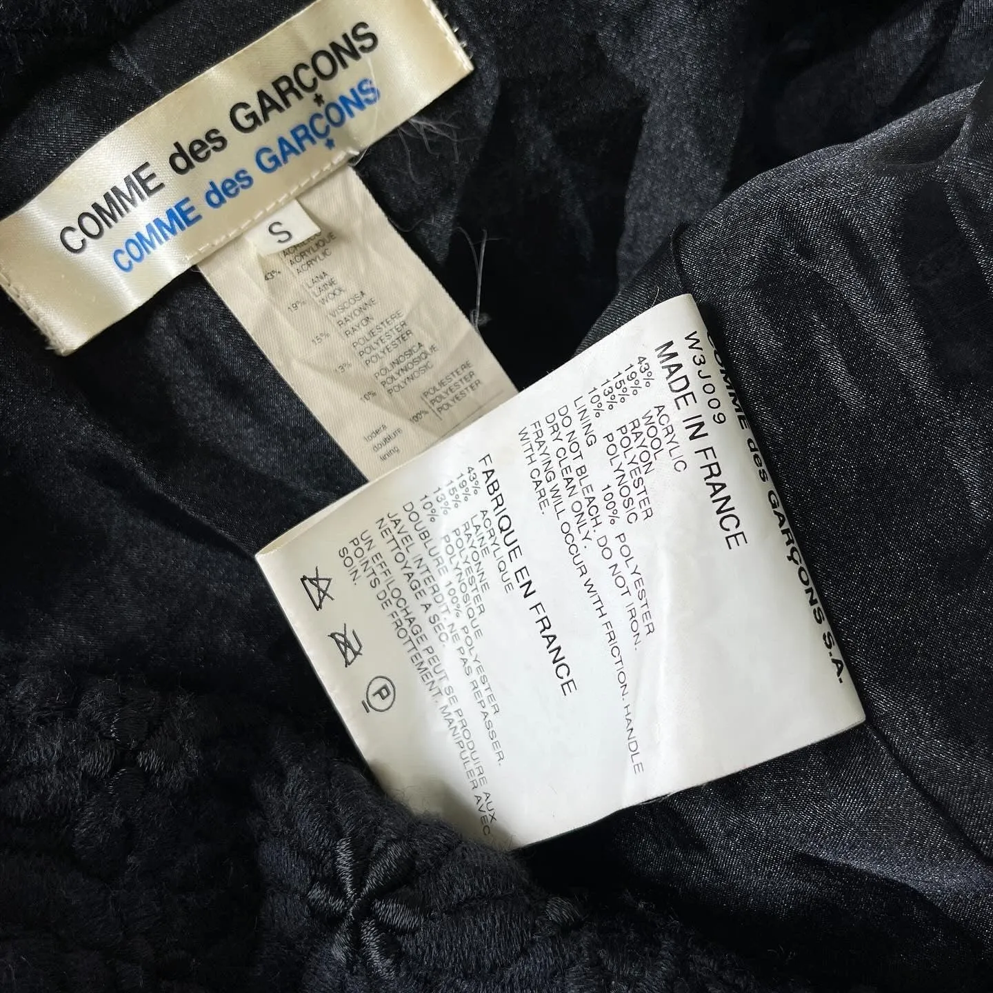 COMME DES GARCONS Black Lace Jacket