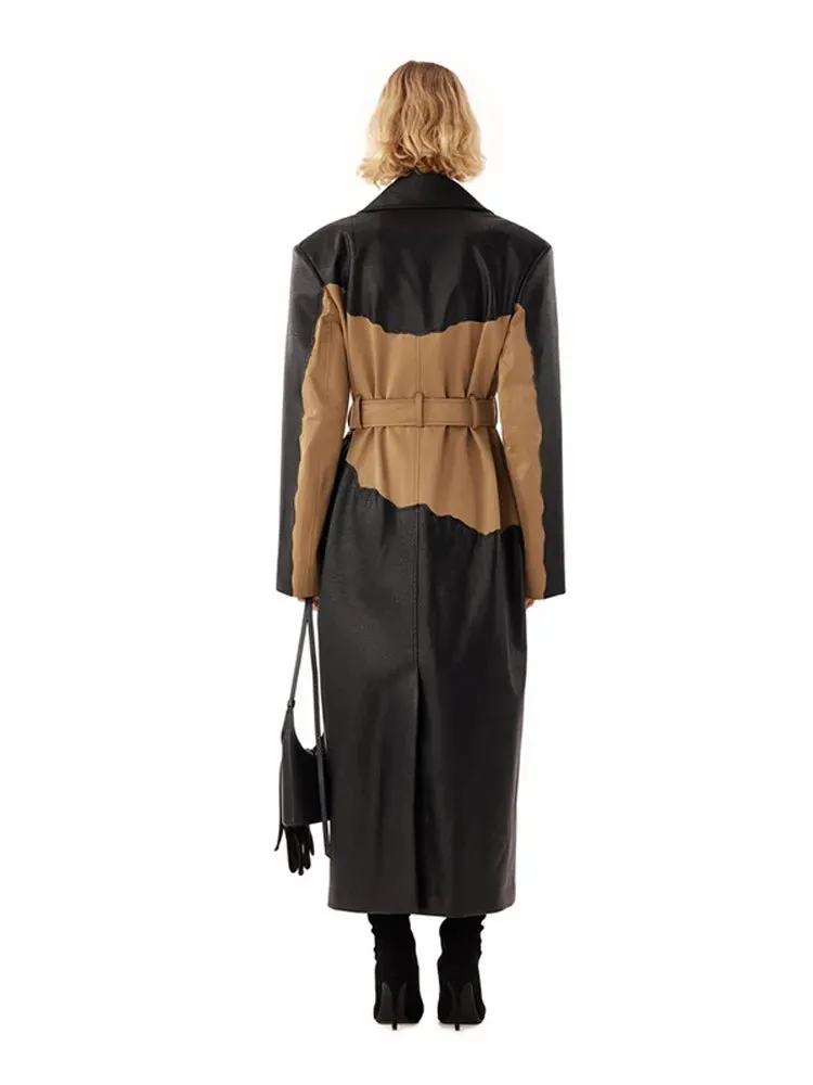 Contrast Trench Coat