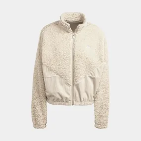 Corduroy Fleece Mix Womens Jacket (Beige)