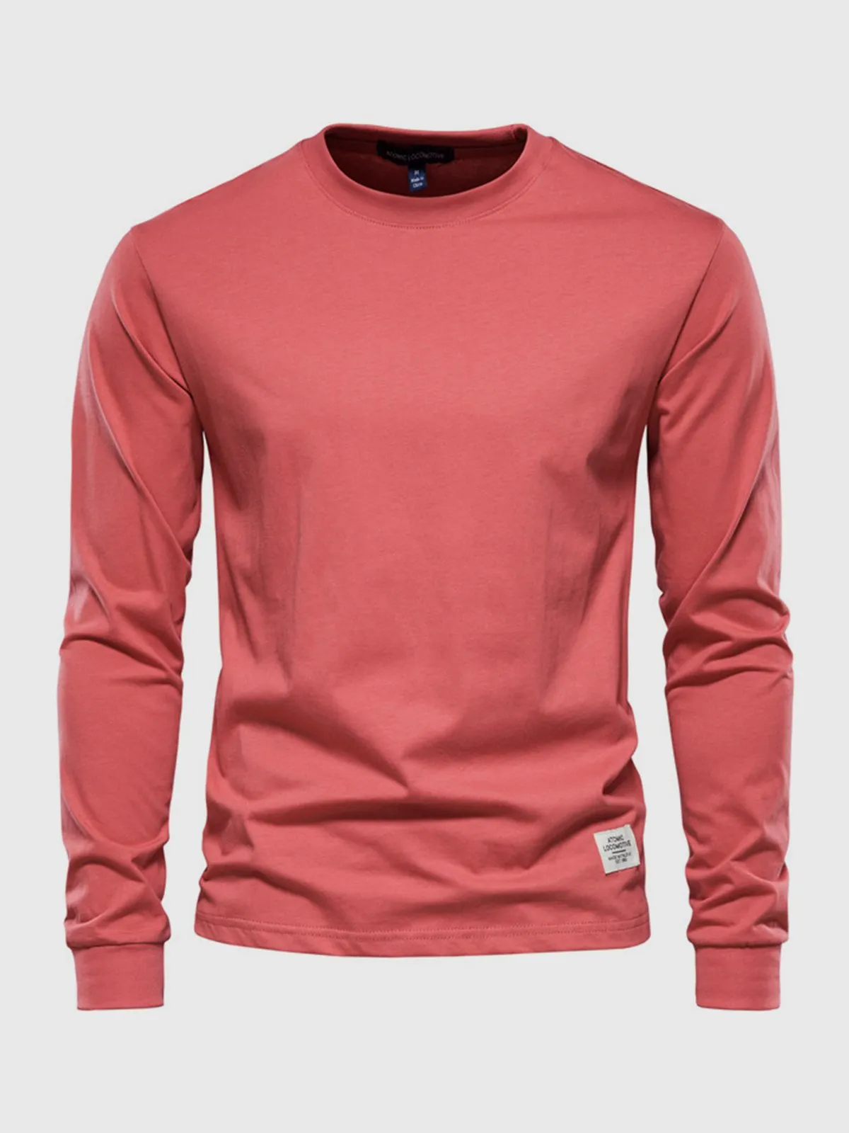 Crew neck Long Sleeve Cotton T-Shirt