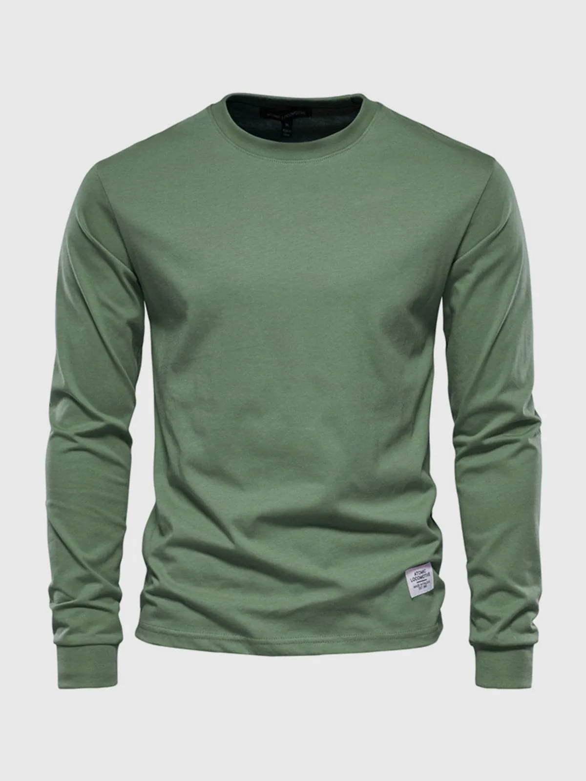 Crew neck Long Sleeve Cotton T-Shirt