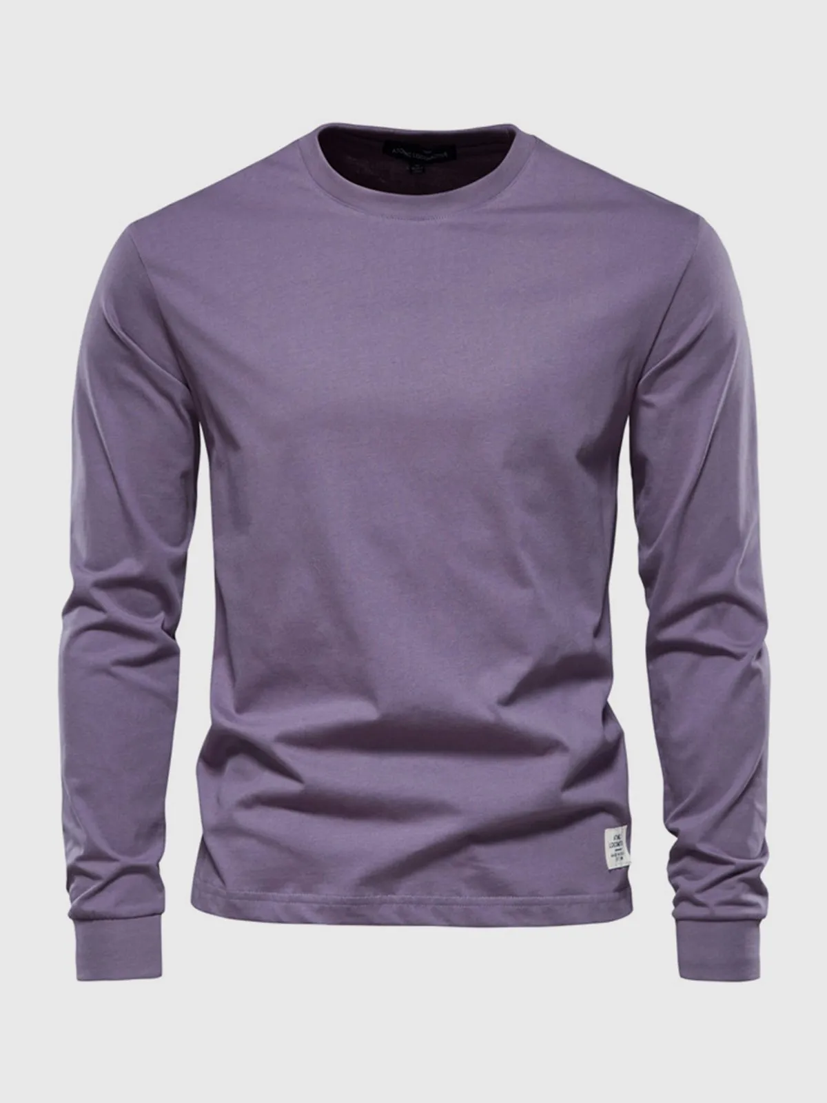 Crew neck Long Sleeve Cotton T-Shirt