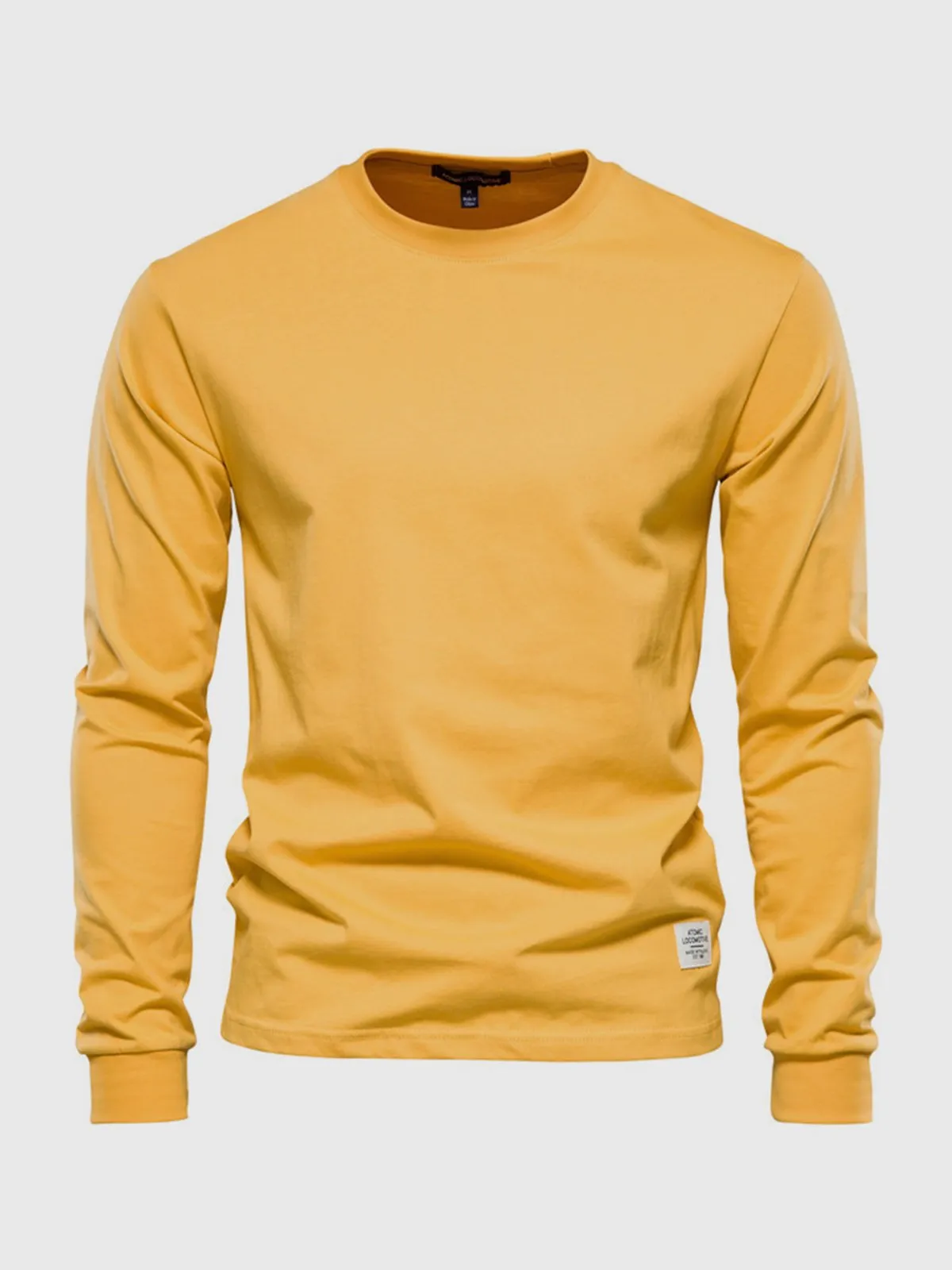 Crew neck Long Sleeve Cotton T-Shirt