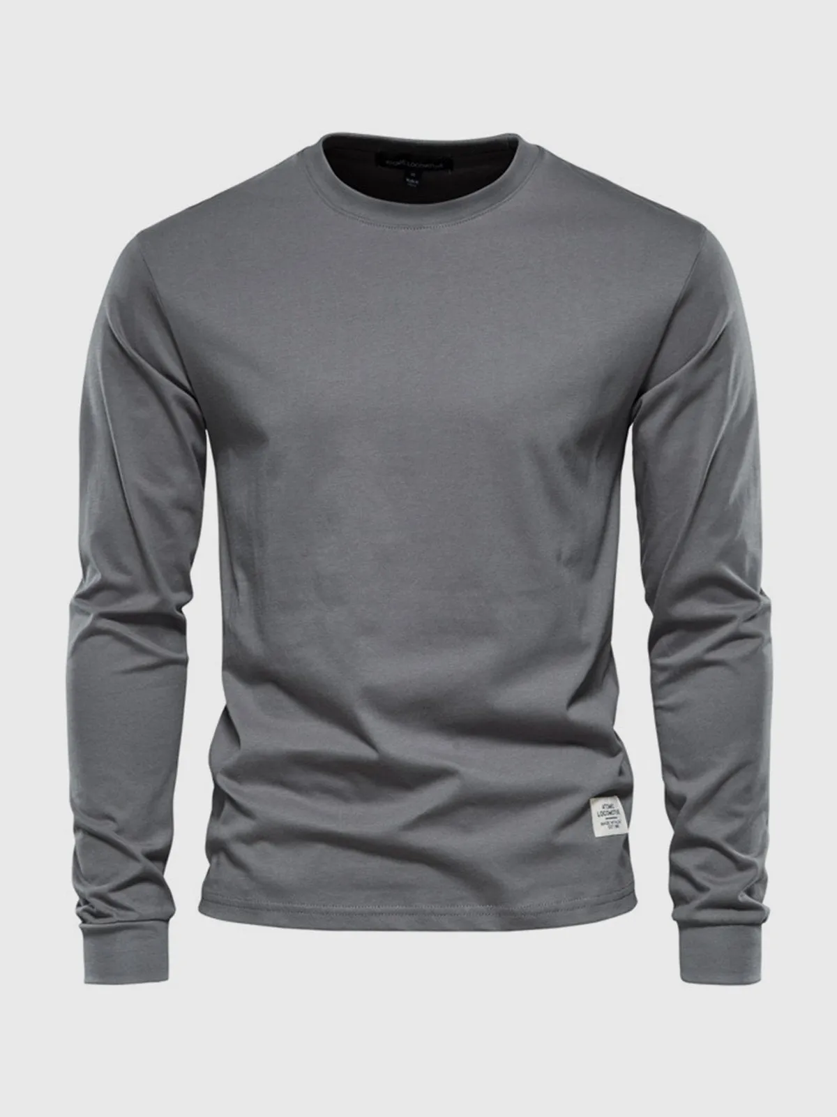 Crew neck Long Sleeve Cotton T-Shirt