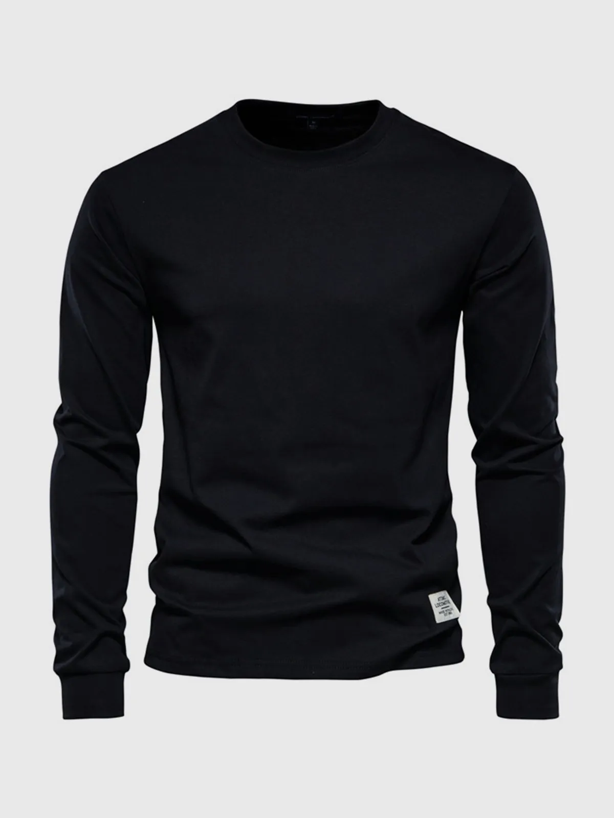 Crew neck Long Sleeve Cotton T-Shirt