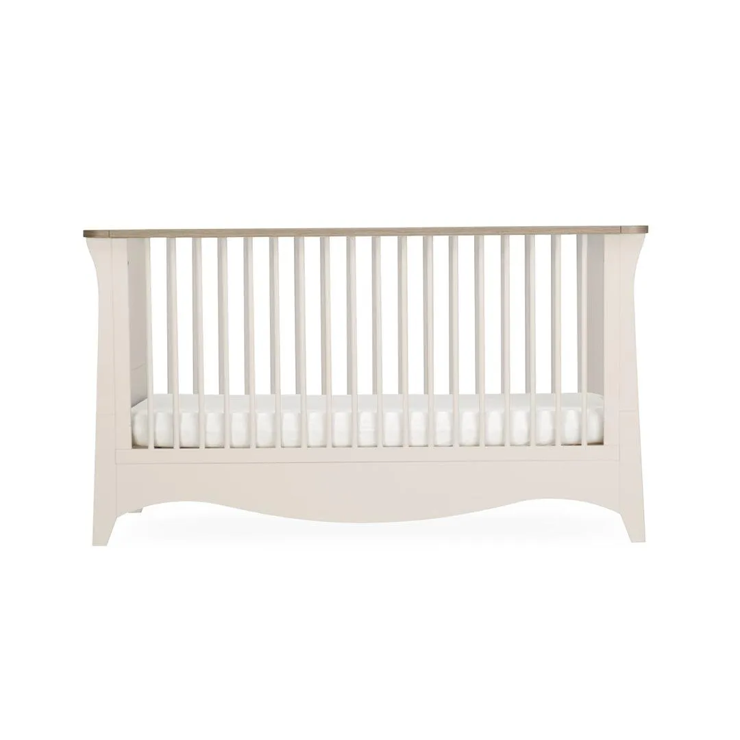 CuddleCo Clara 2 Piece Set 3-Drawer Dresser   Cot Bed  - Cashmere