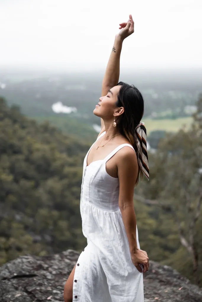 Daria Linen Dress | White