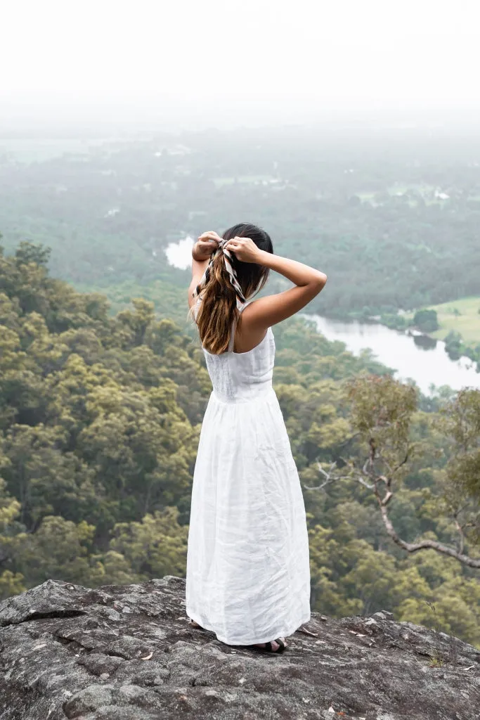 Daria Linen Dress | White