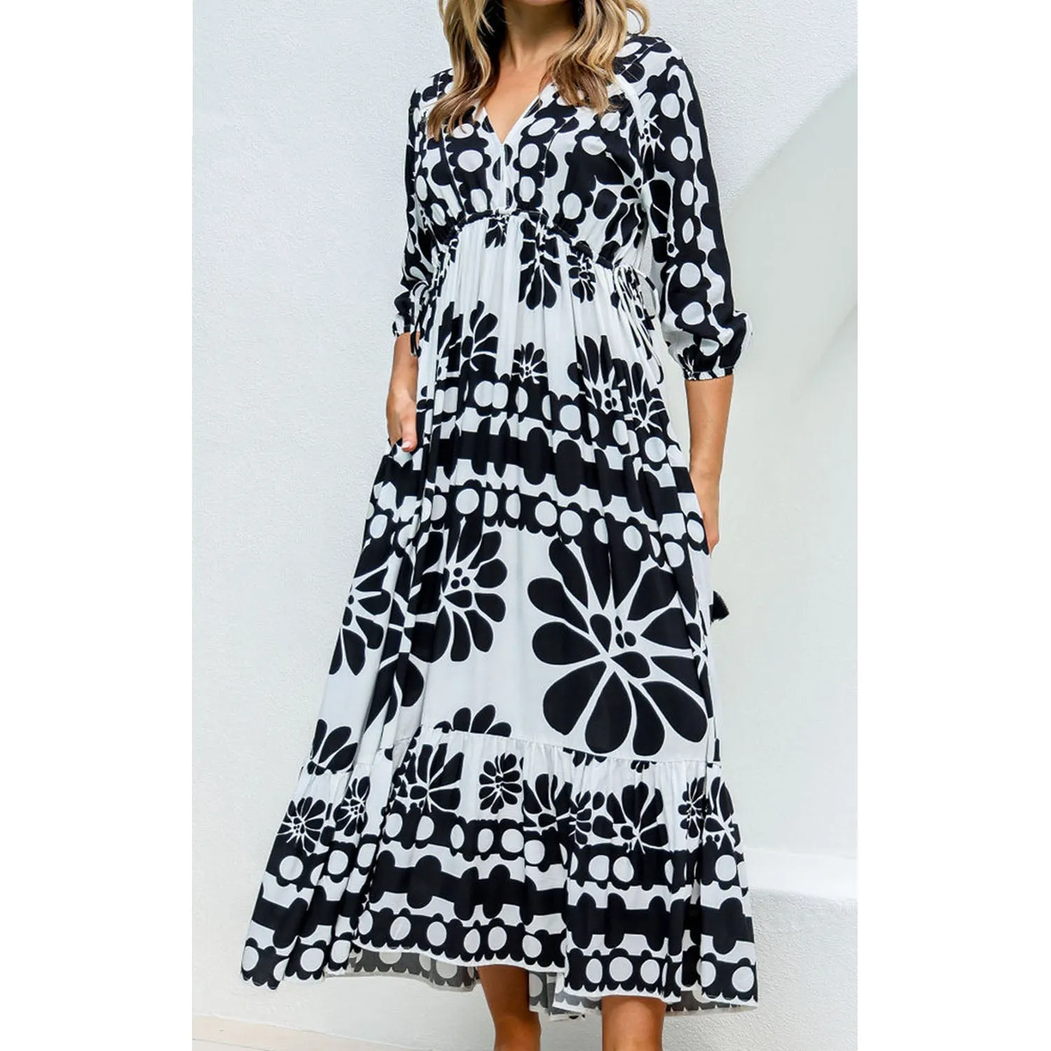 Dress Porter Maxi - Black & White