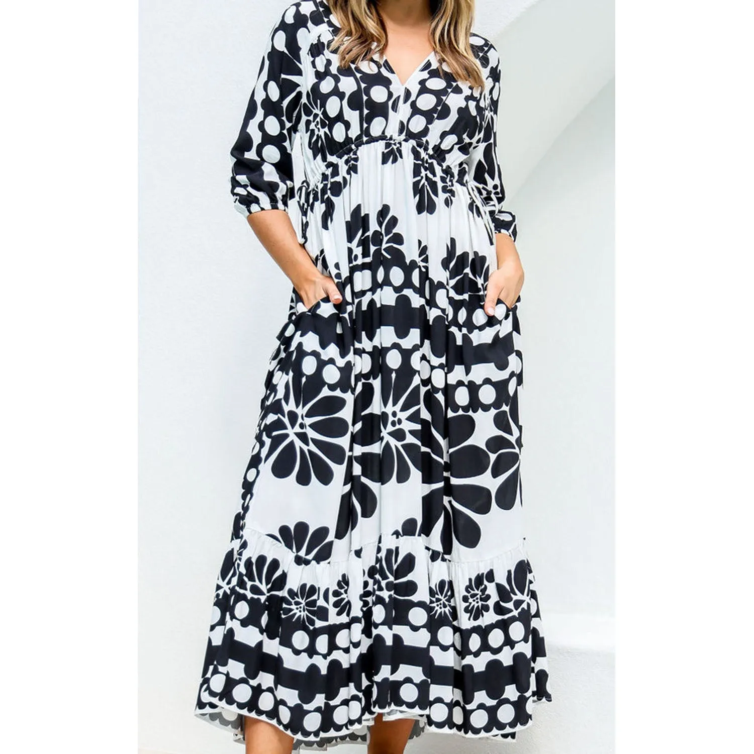 Dress Porter Maxi - Black & White