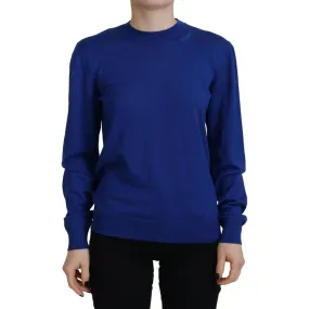 Dsquared² Blue Long Sleeve Crew Neck Casual Sweater