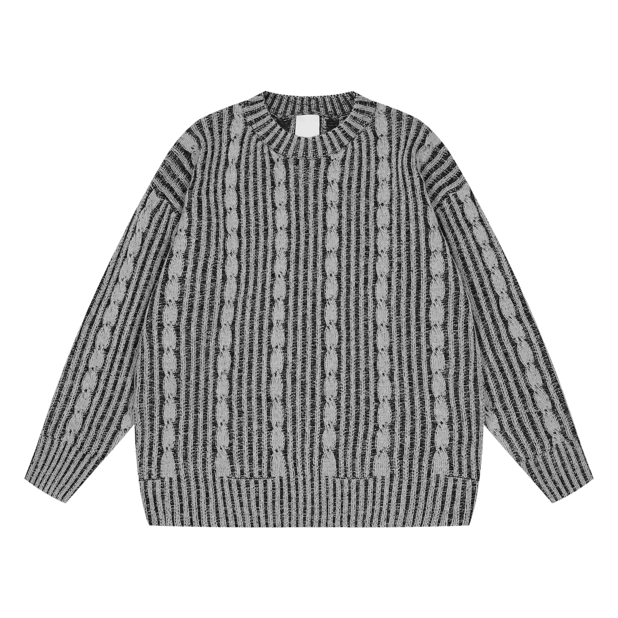 Faire Echo Overbearing Striped Textured Sweater