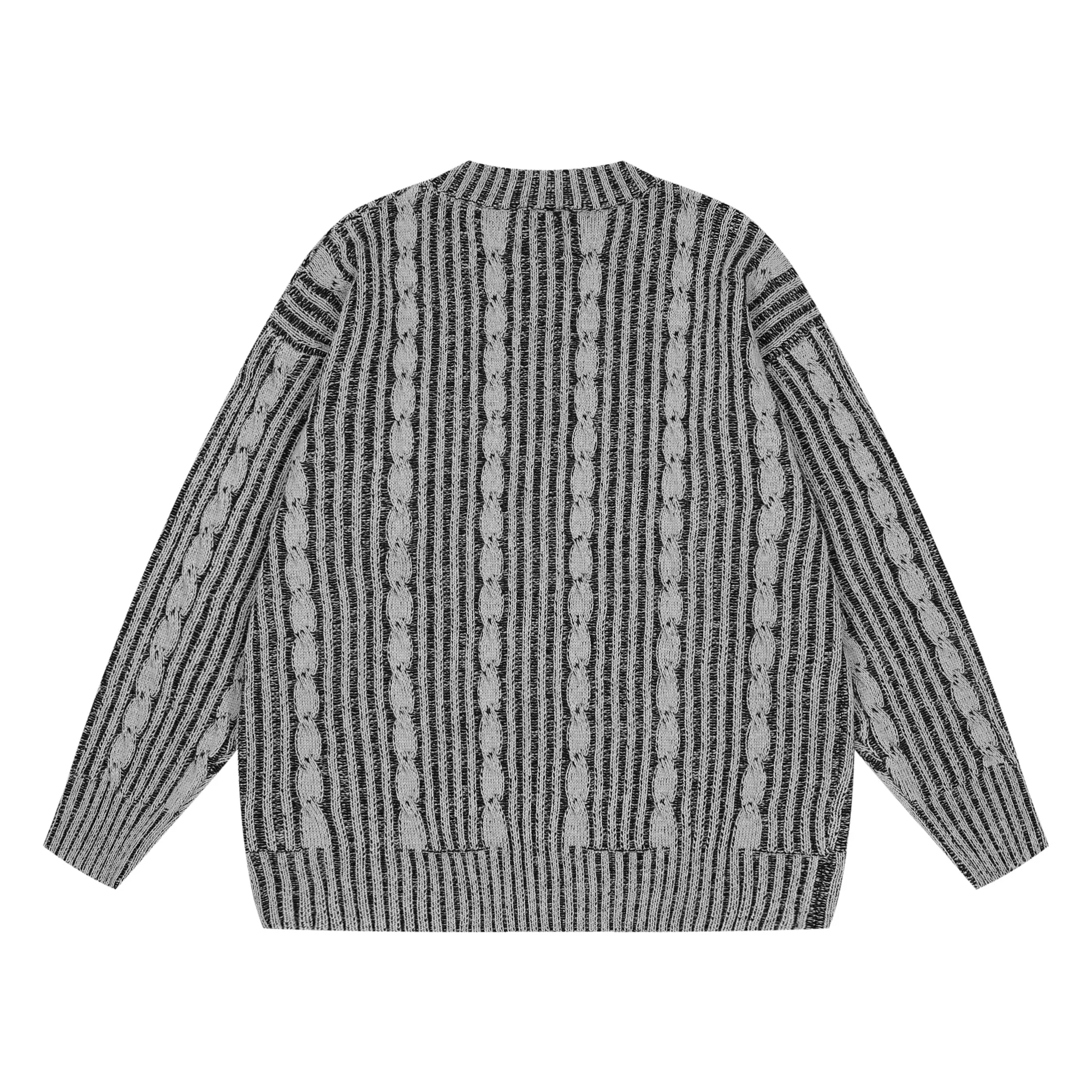 Faire Echo Overbearing Striped Textured Sweater