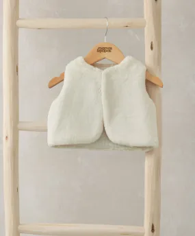 Faux Fur Gilet - Cream