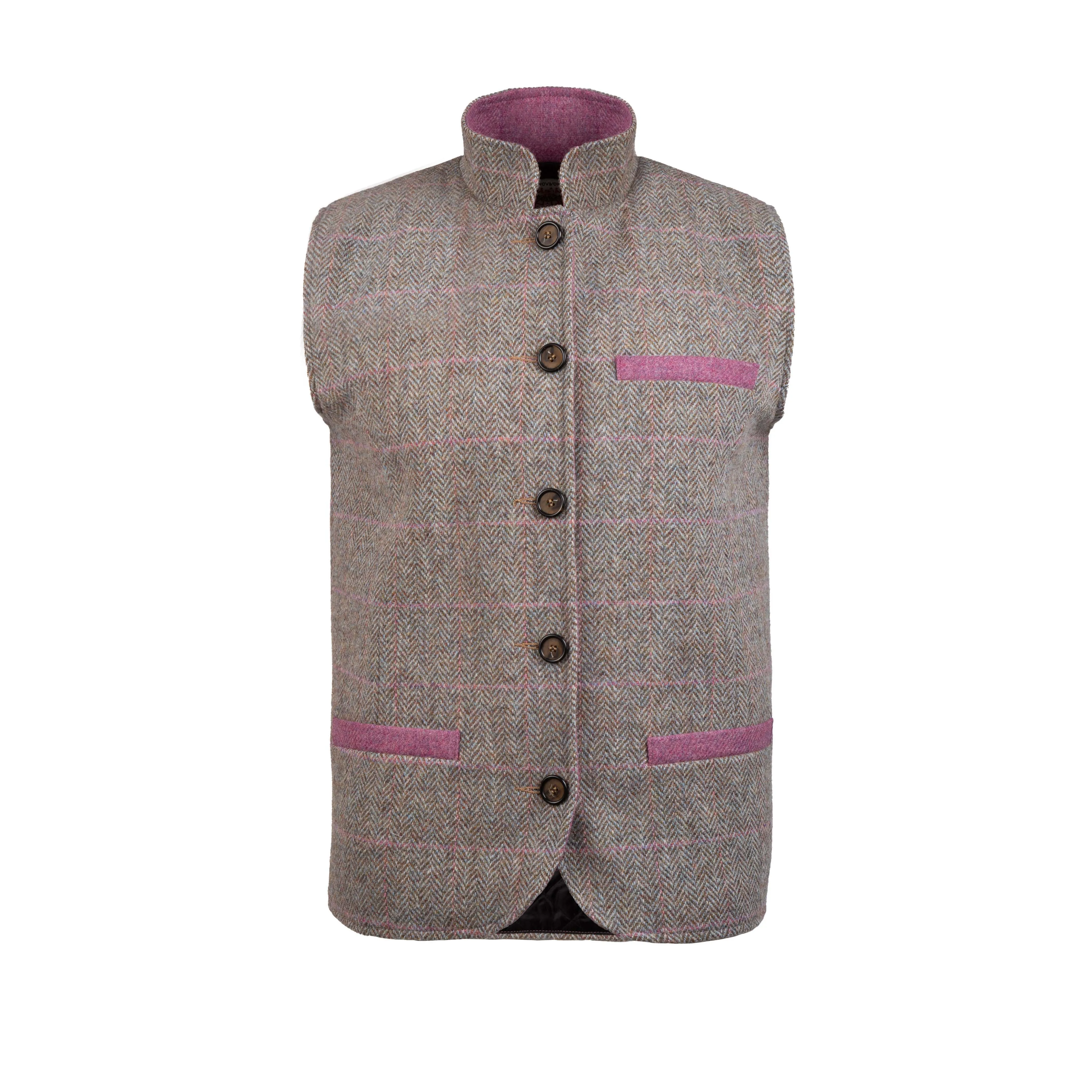 Ga Gilet Pink Check