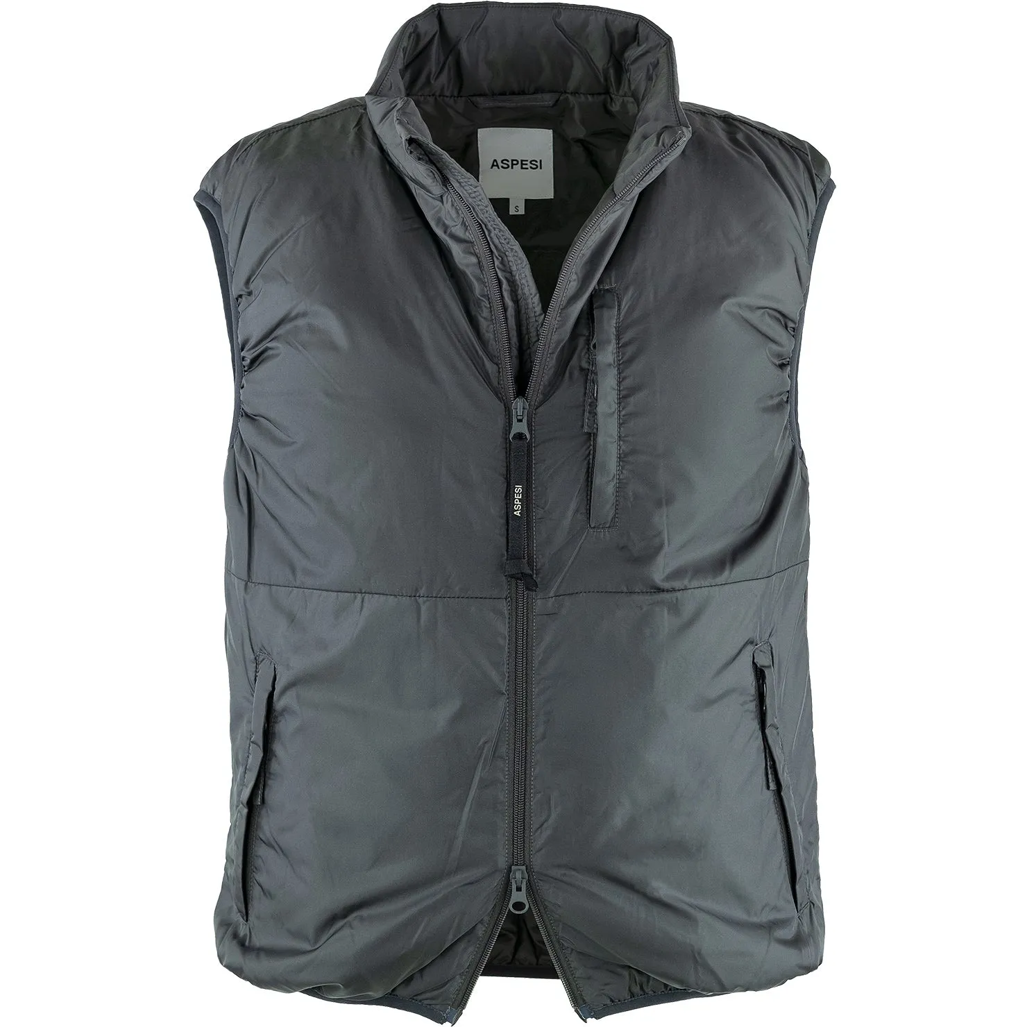 Gilet ASPESI Jil in Nylon Grigio