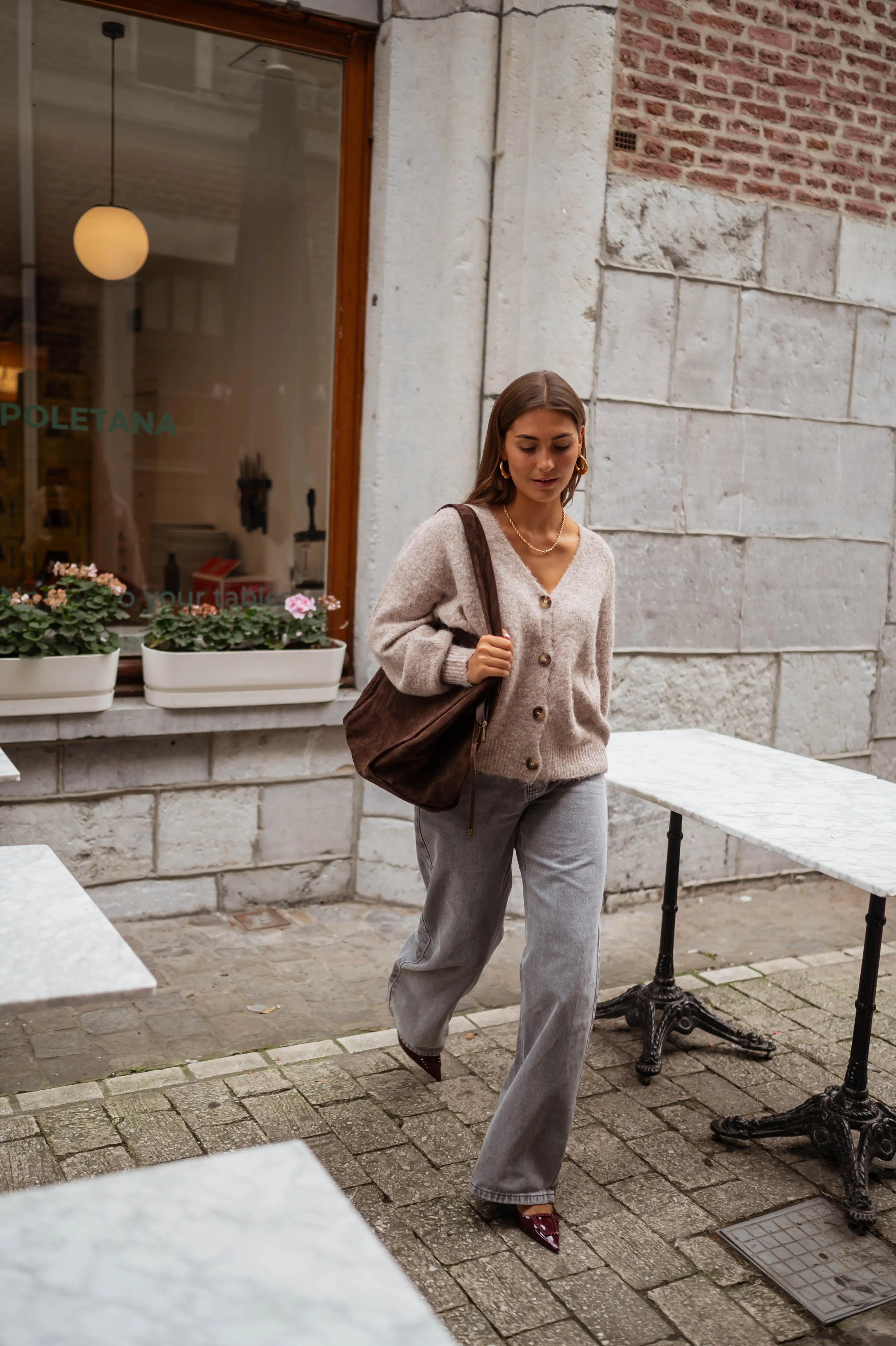 Gilet Elyne - taupe