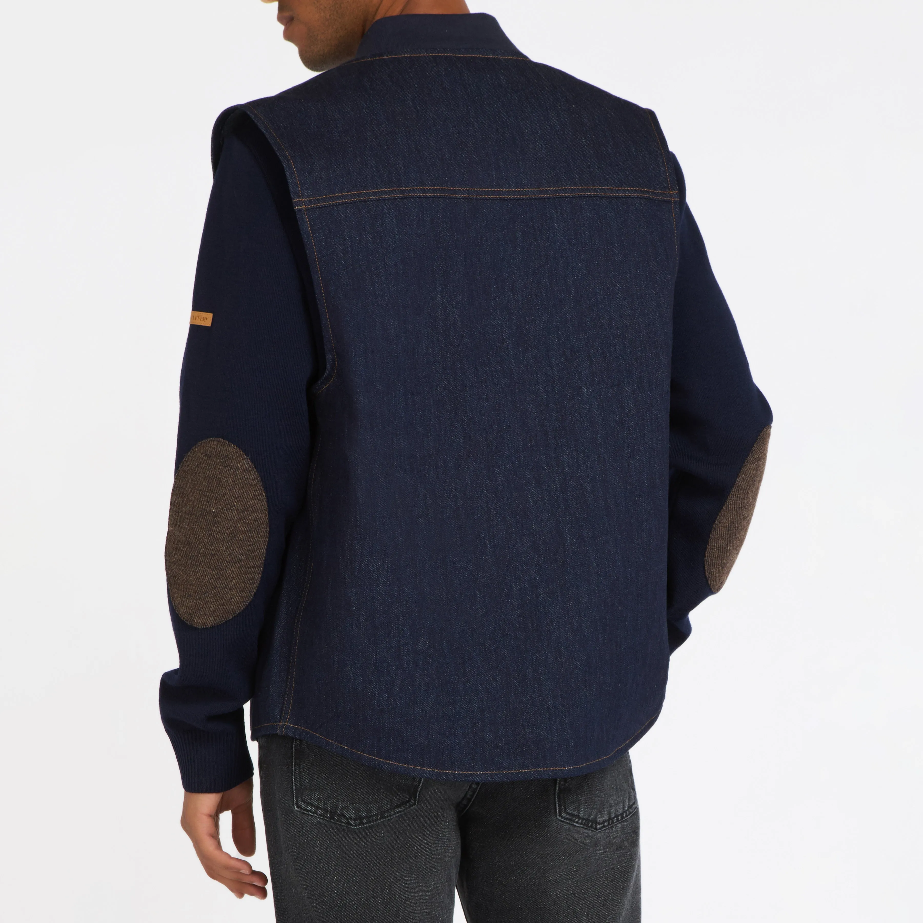 Gilet sans manches en jean brut