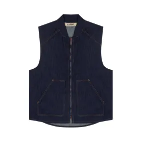 Gilet sans manches en jean brut