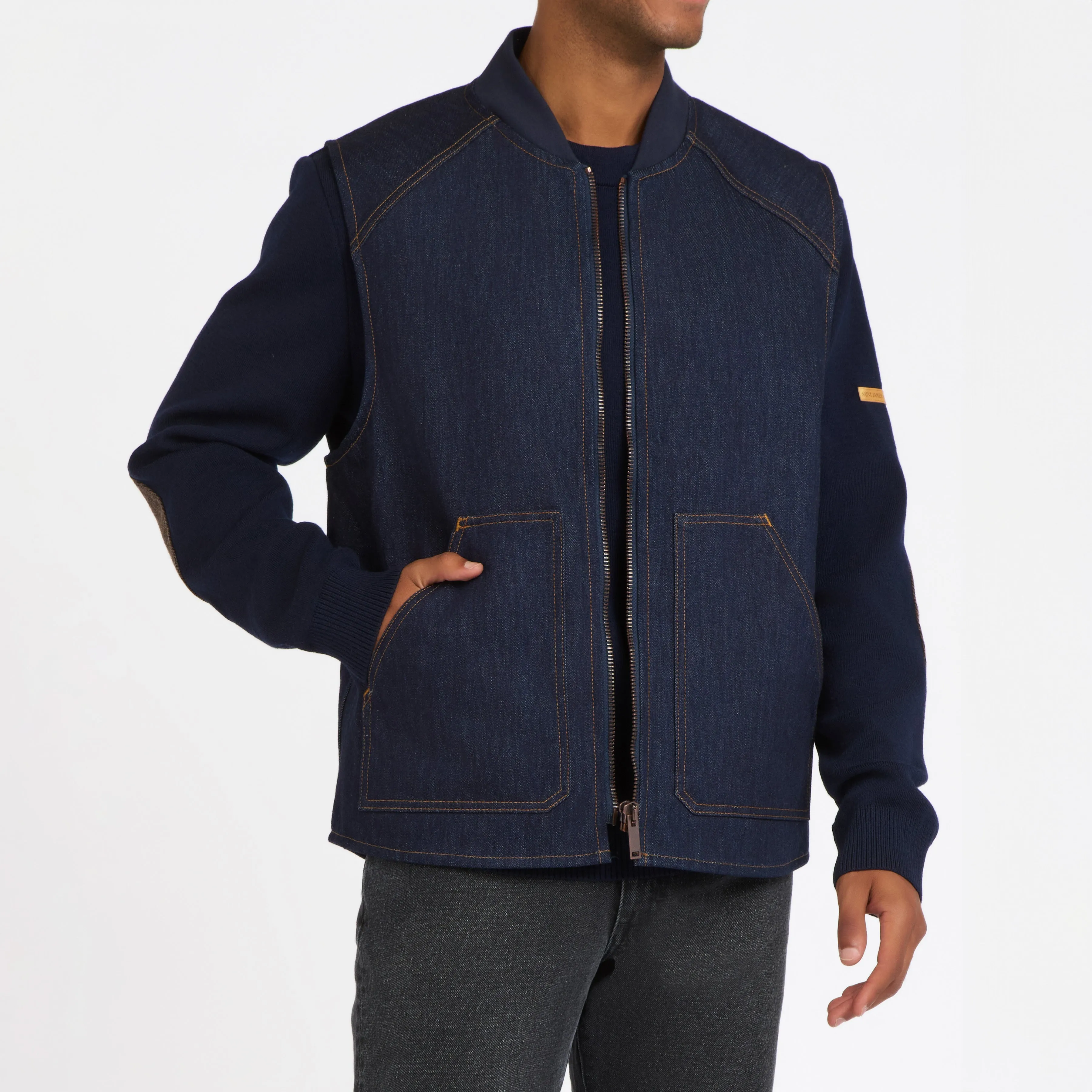 Gilet sans manches en jean brut