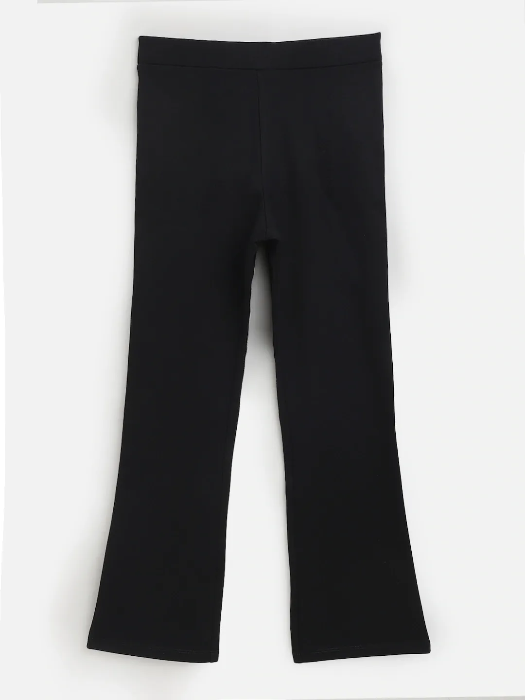 Girls Black Bell Bottom Pants - Lyush Kids