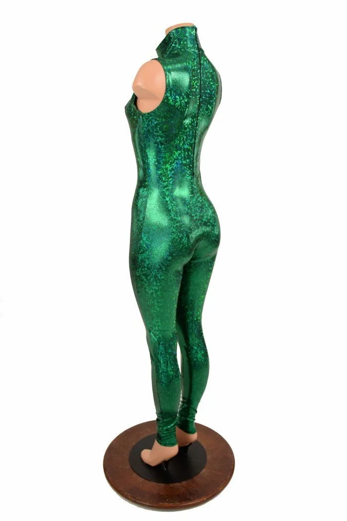 Green Kaleidoscope Turtle Neck Catsuit