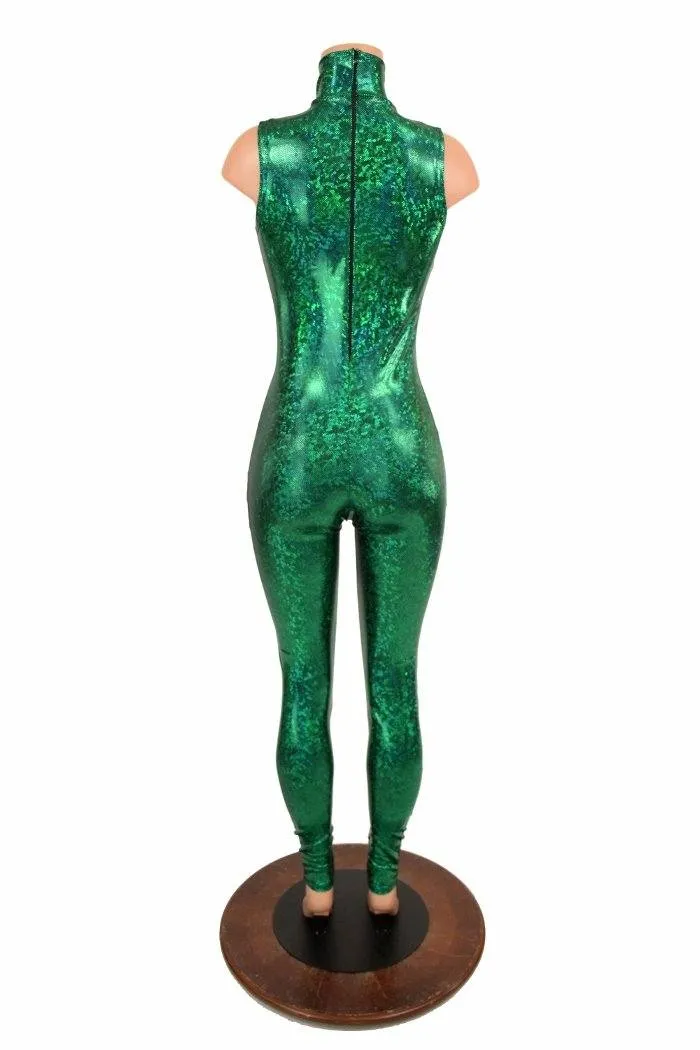 Green Kaleidoscope Turtle Neck Catsuit