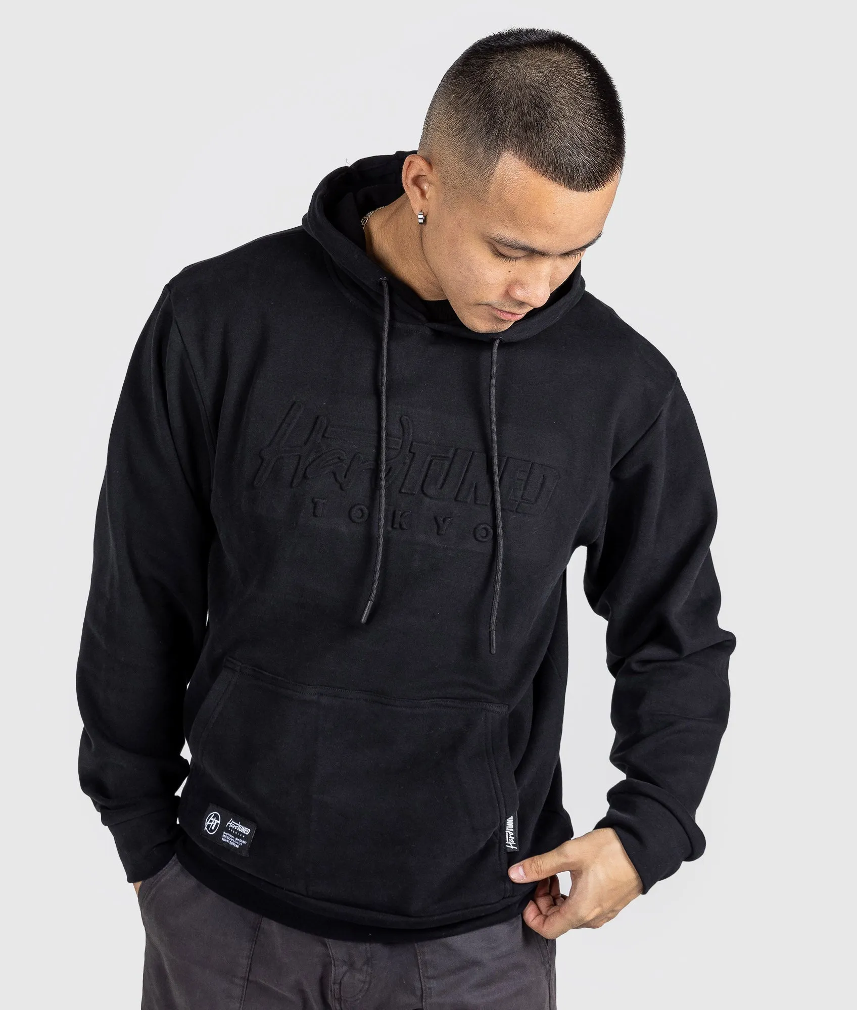 Hardtuned Embossed P1 Fleece Hoodie - Black