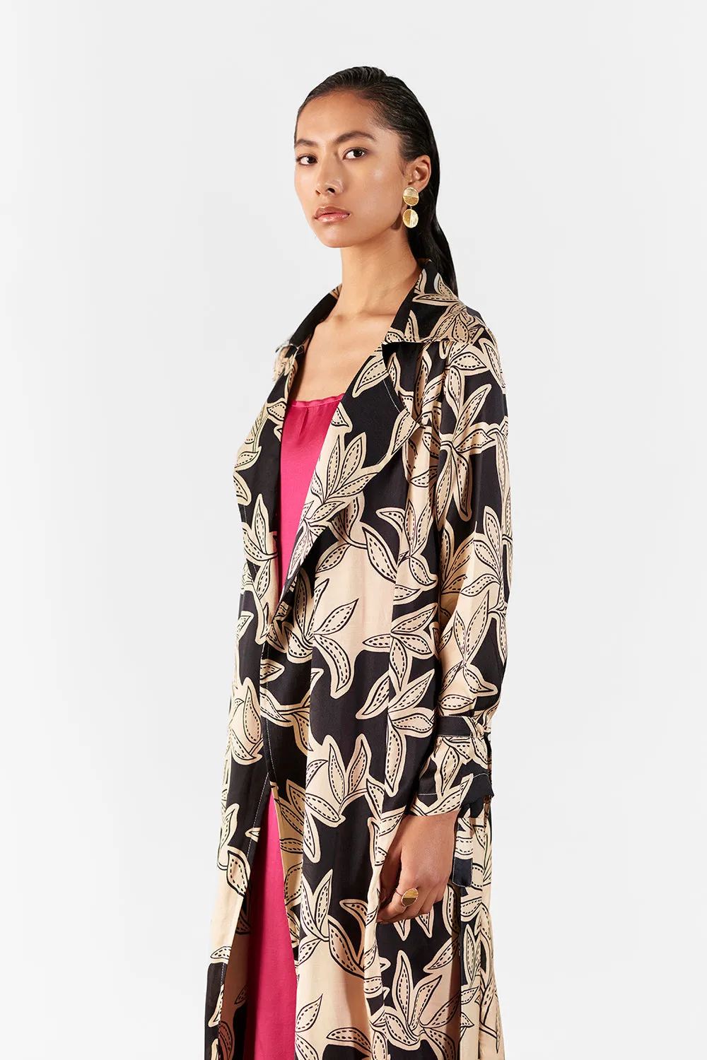 Hazel Trench Coat With Contrast Slip Dress