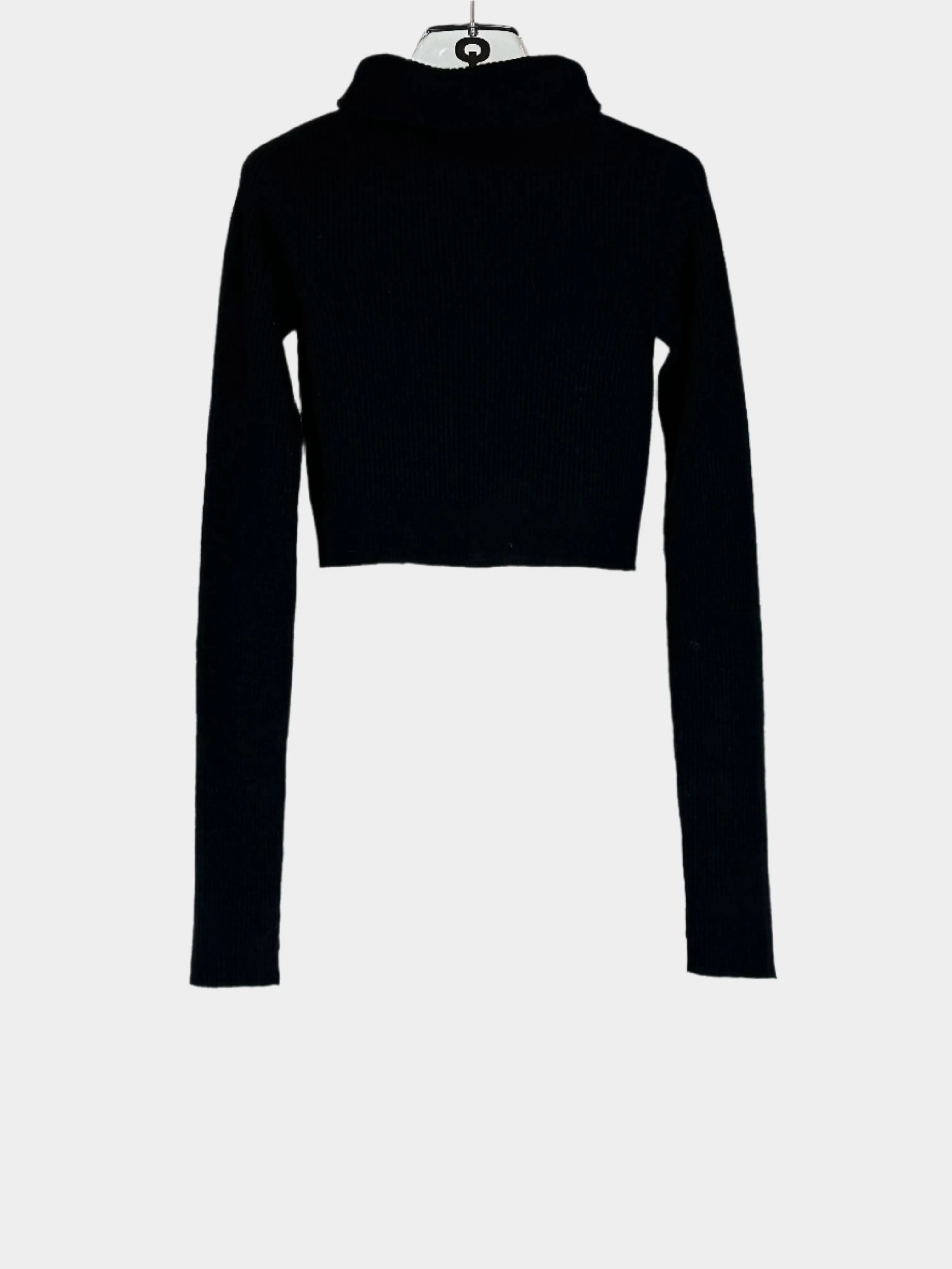 High Collar Crop Sweater