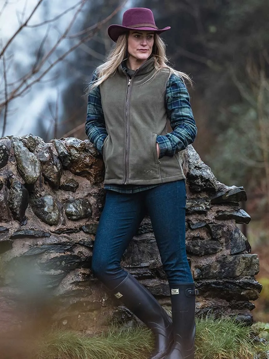 HOGGS OF FIFE Stenton Technical Fleece Gilet - Ladies - Lovat Green