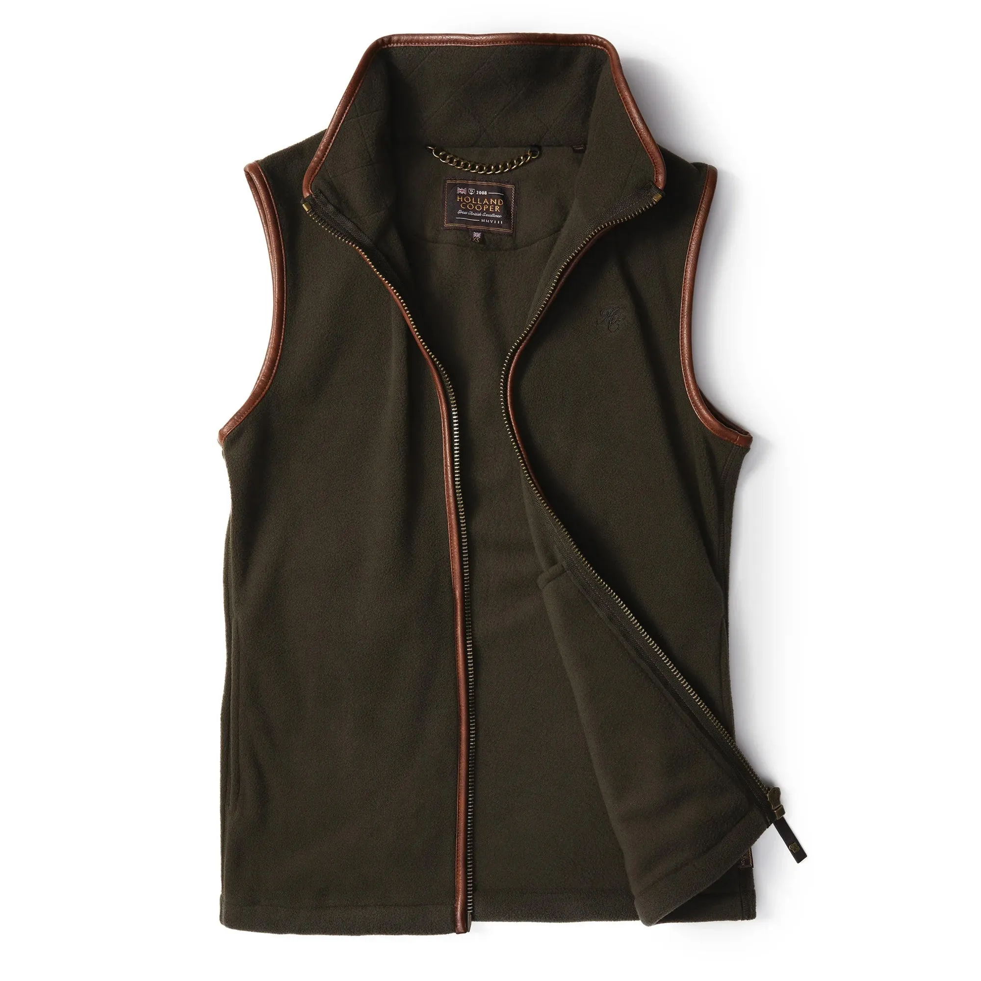 Holland Cooper Country Fleece Gilet - Khaki