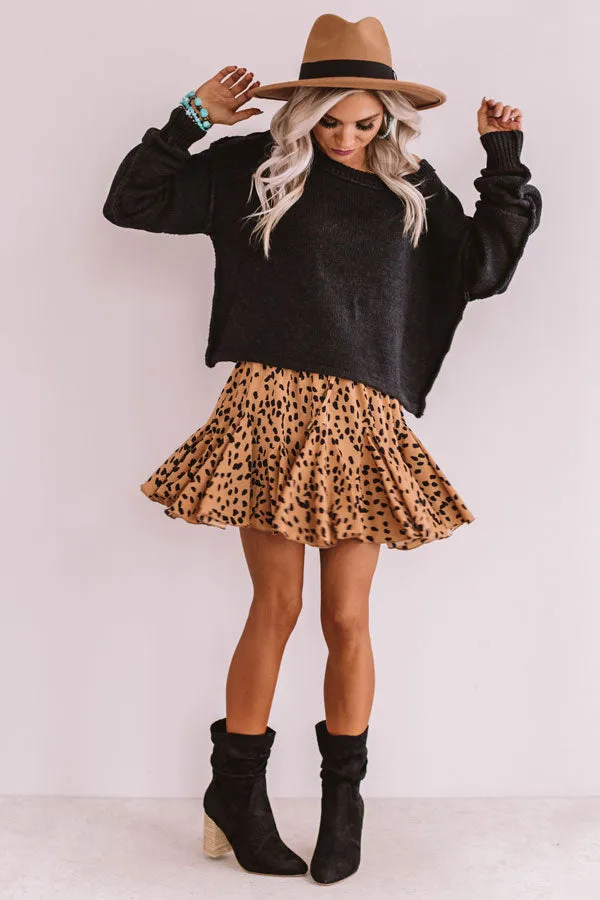 Honey Pie Knit Shift Sweater in Black