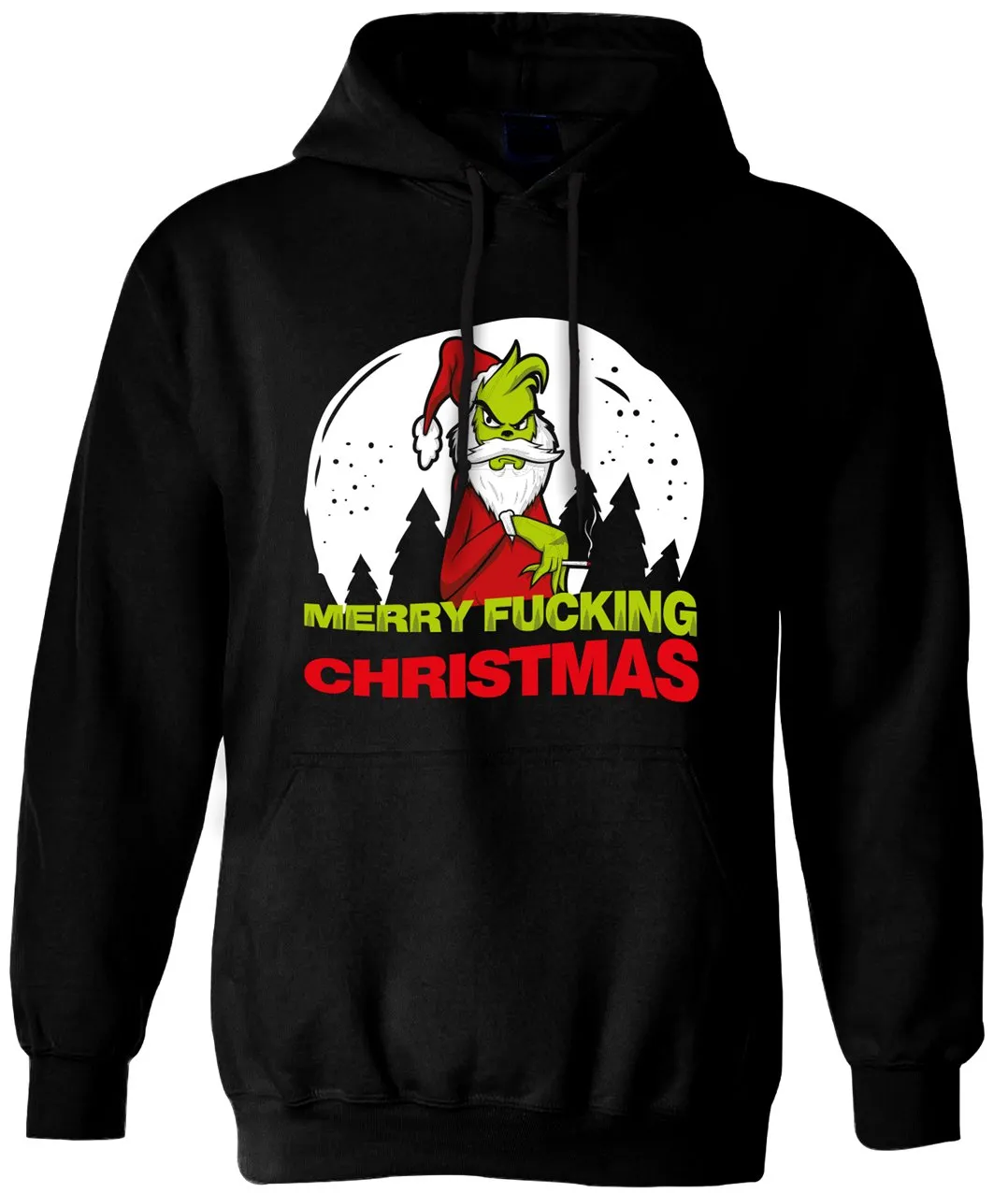 Hoodie - Grinch - Merry fucking Christmas