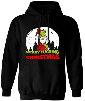 Hoodie - Grinch - Merry fucking Christmas